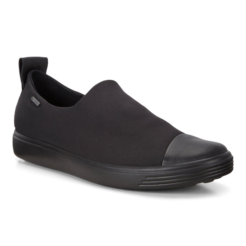 Womens Slip-On - ECCO Soft 7 Sneakers - Black - 6783MRPVJ